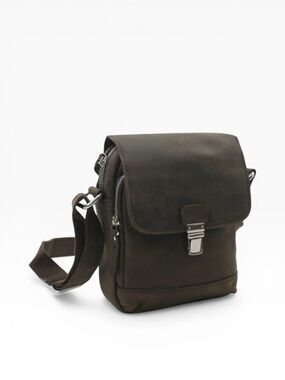 Vagabond Traveler 8.5” Cowhide Leather Vintage Brown Travel Bag